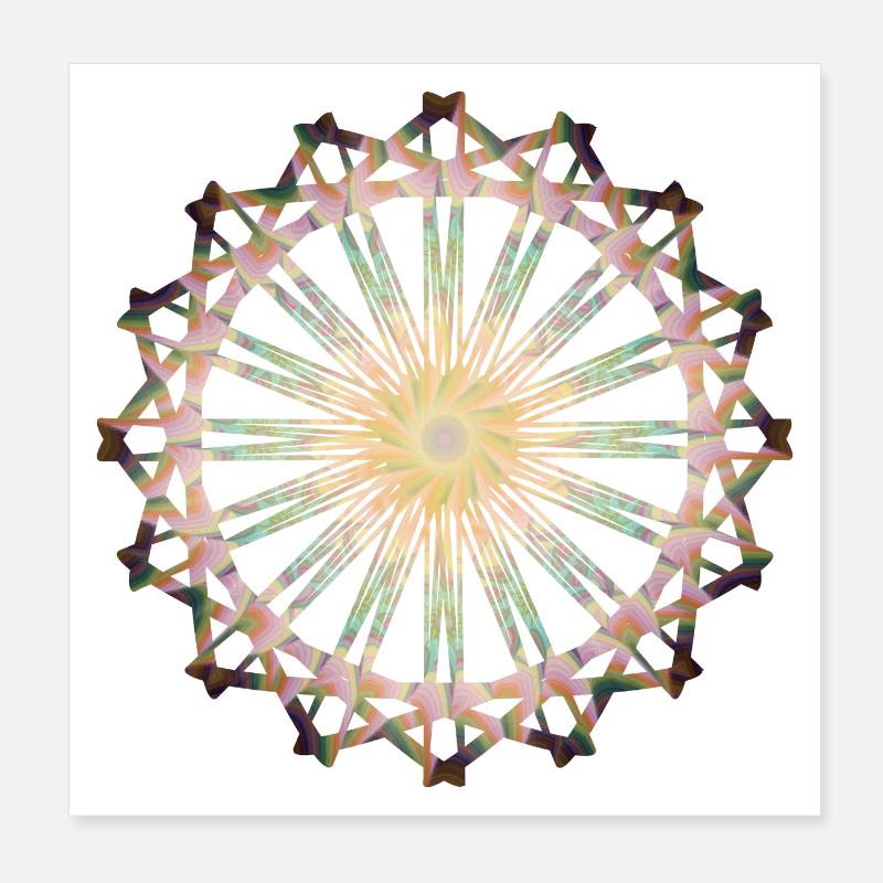 Spoke Sun X Poster 8" x 8" (20x20 cm)