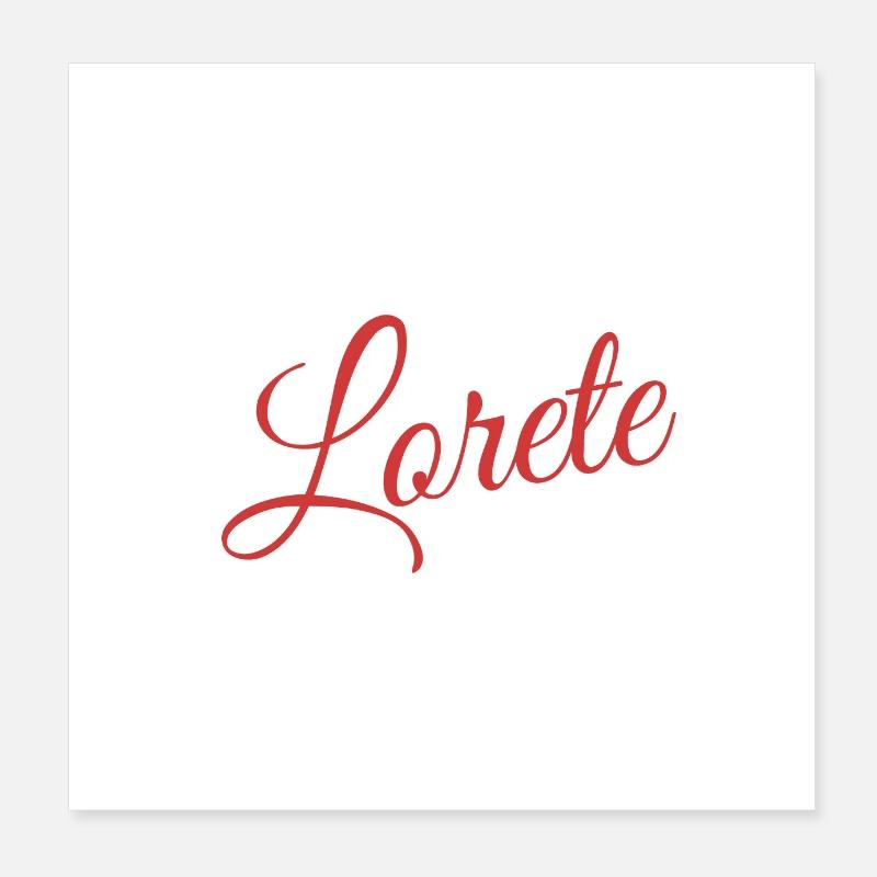 Lorete - Poster 20x20 cm - Weiß