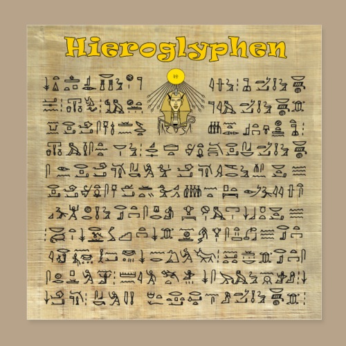 Ägyptische HIEROGLYPHEN - Poster 20x20 cm