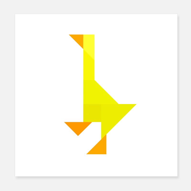 Gans - Tangram Poster 20x20 cm
