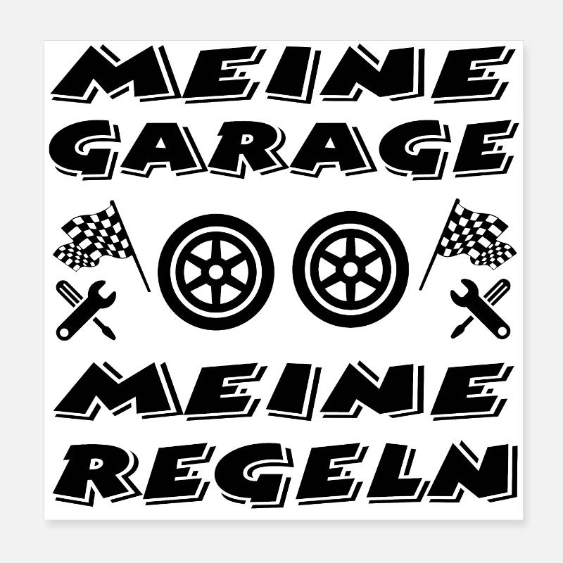 Garage Poster 20x20 cm