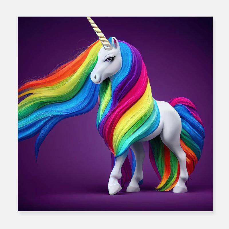 Dream about unicorn Poster 8" x 8" (20x20 cm)