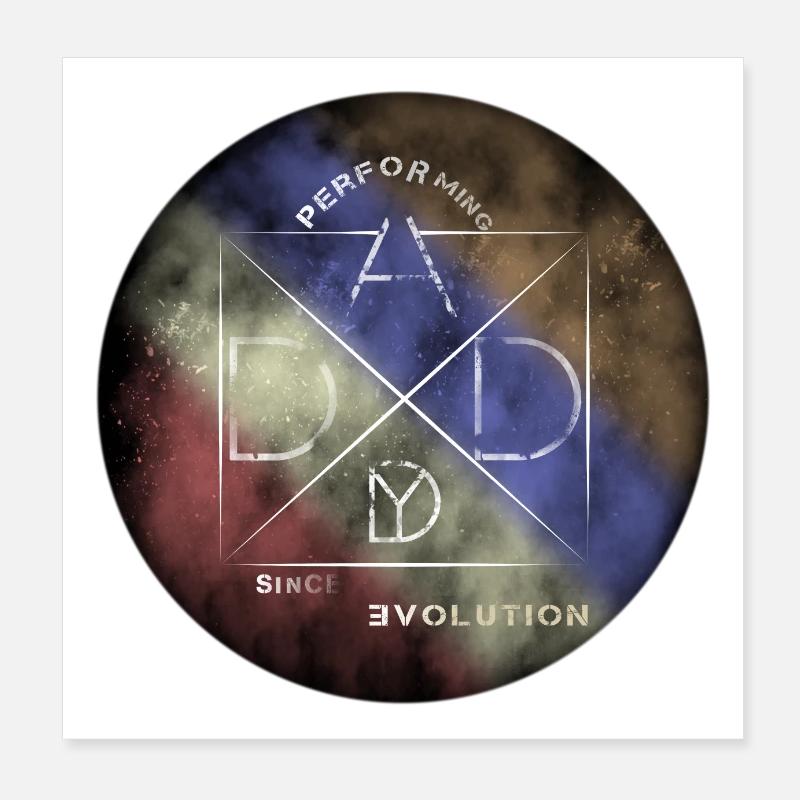 Performing Daddy Evolution Poster 20x20 cm