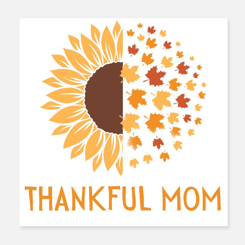 Thankful Mom Poster 8" x 8" (20x20 cm)