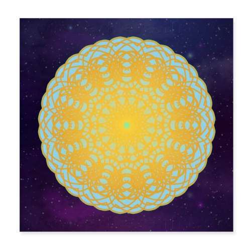 Mandala Himmelslicht - Universum - Poster 20x20 cm