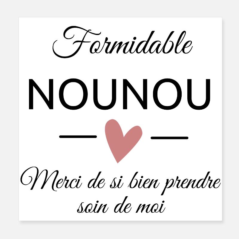 Merci formidable nounou Poster 20 x 20 cm