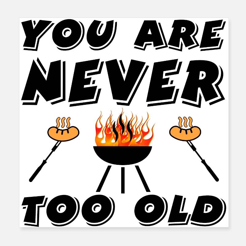 Grill Poster 8" x 8" (20x20 cm)