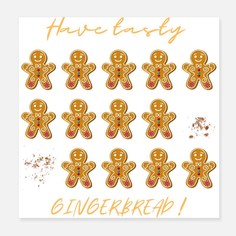Leckere Lebkuchen Poster 20x20 cm