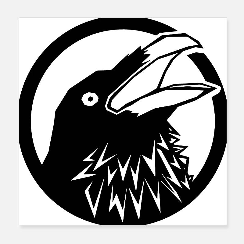 Corbeau Poster 20 x 20 cm