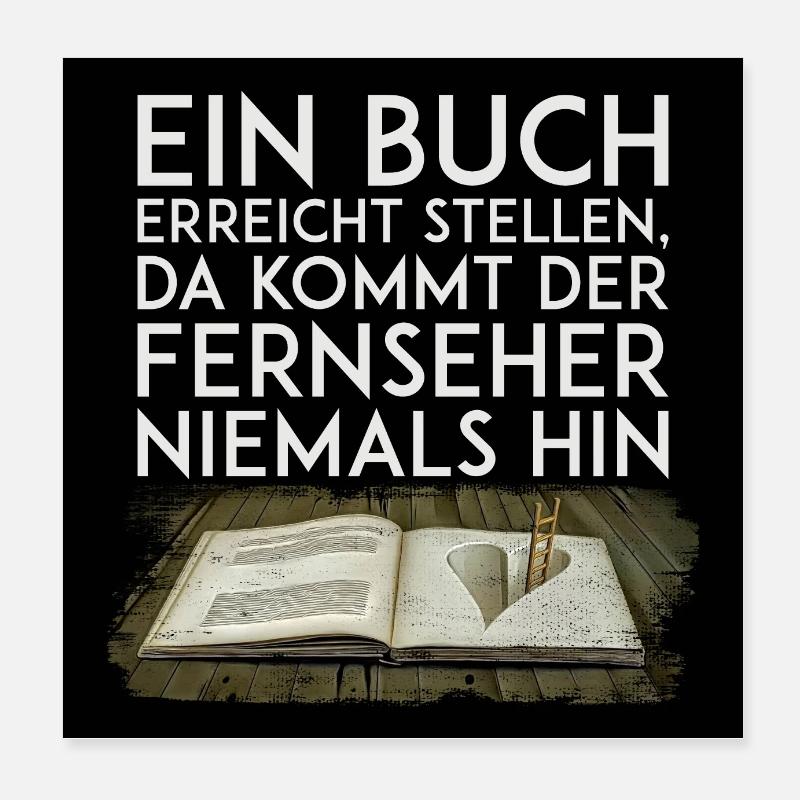 Bücher lesen Poster 20x20 cm