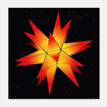 Stella di Herrnhut rossa Poster 20x20 cm