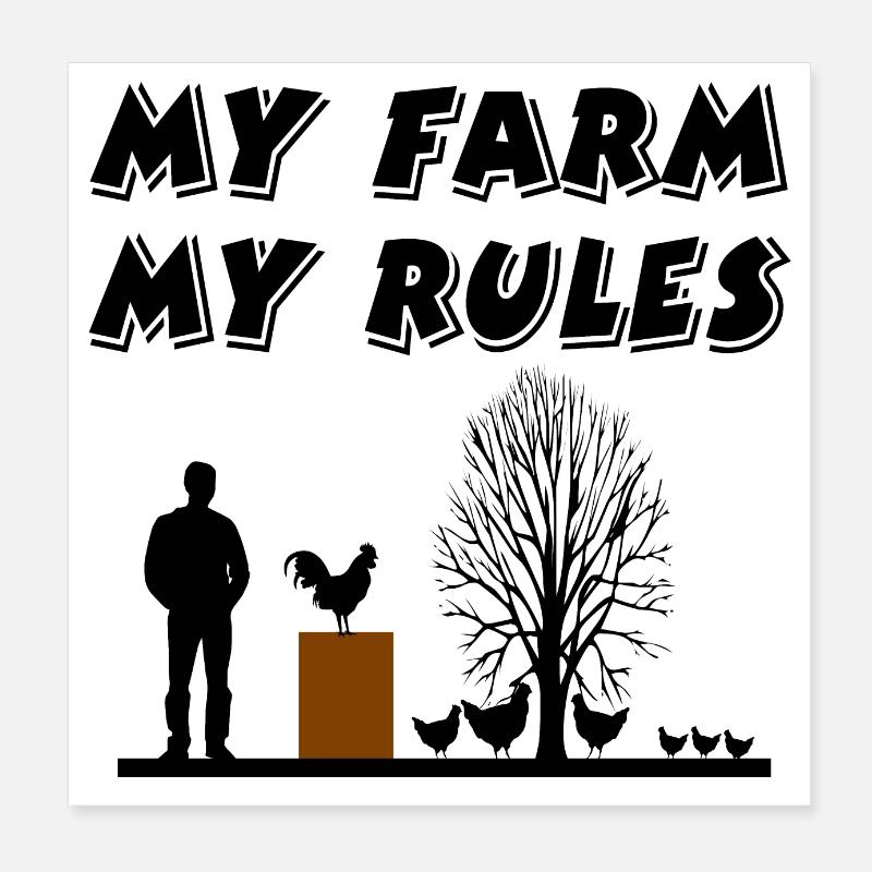 Bauernhof Poster 20x20 cm