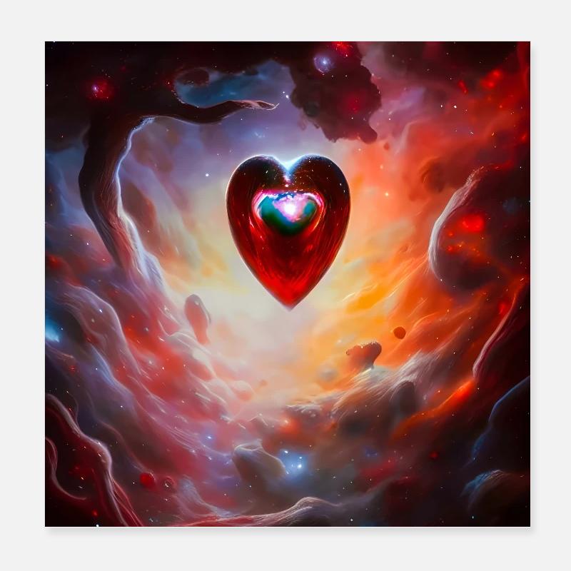 Das Herz des Universums Poster 20x20 cm