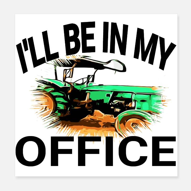 Tracteur Poster 20 x 20 cm