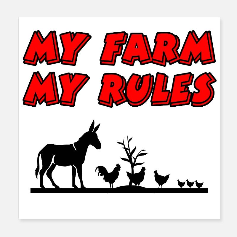 Ferme Poster 20 x 20 cm