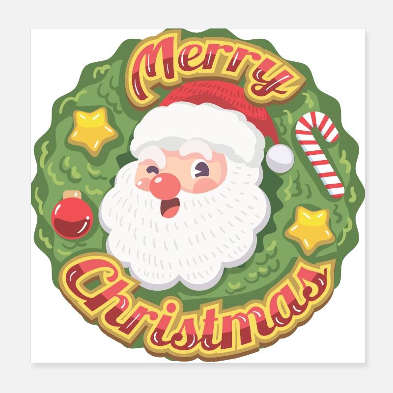 Frohe Weihnachten Poster 20x20 cm