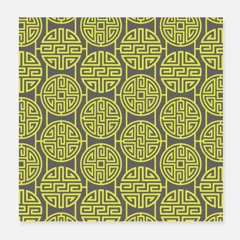 Chinese pattern Poster 8" x 8" (20x20 cm)