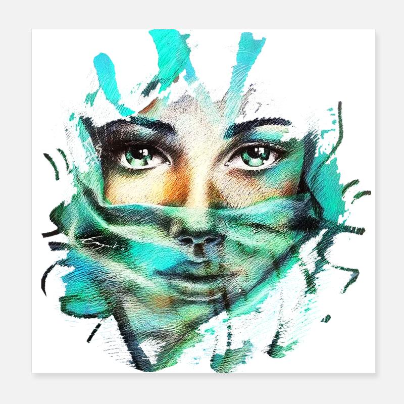 AU COMPTOIR DU DESERT Poster 20 x 20 cm