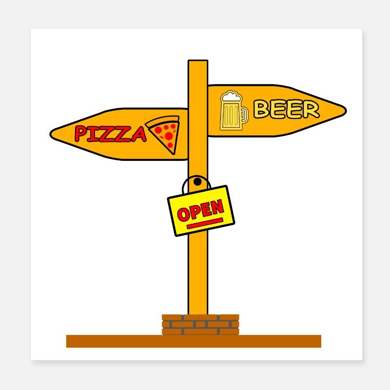 Pizza Poster 20x20 cm