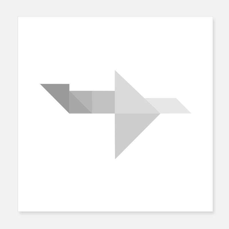Airplane - Tangram Poster 8" x 8" (20x20 cm)