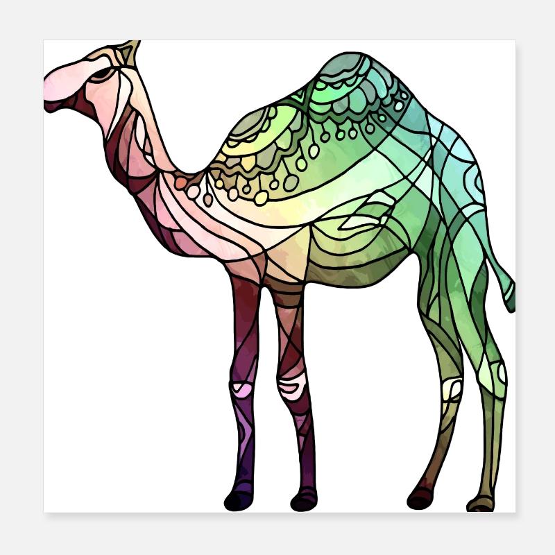 Camel Poster 8" x 8" (20x20 cm)