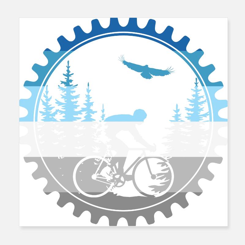 Bicycle Poster 8" x 8" (20x20 cm)