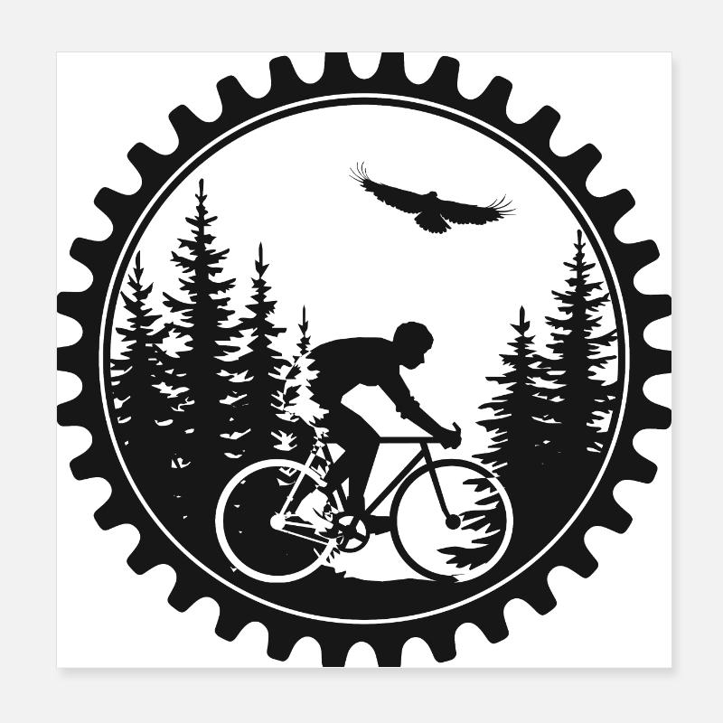 Bike Poster 8" x 8" (20x20 cm)