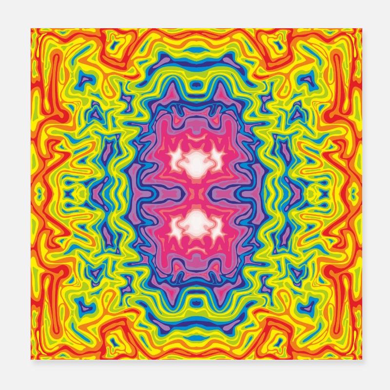Poster - Psychedelic Vision Poster 20x20 cm