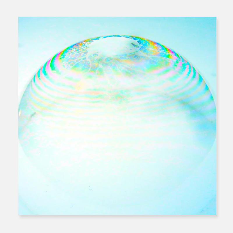 Affiche - Soap Bubble - Poster 20 x 20 cm - blanc