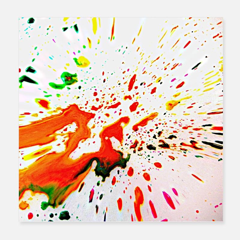 Poster - Chaotic Distorted Colors Poster 8" x 8" (20x20 cm)
