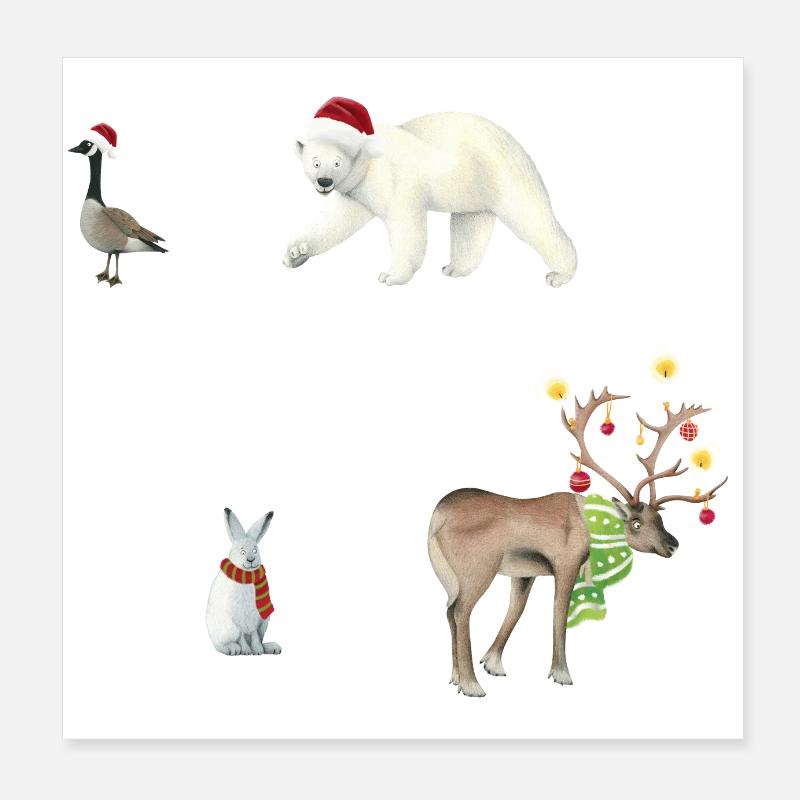 Weihnachten Poster 20x20 cm