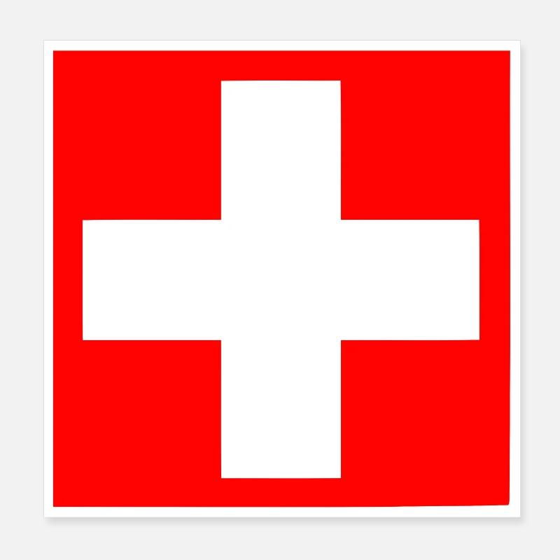 schweiz Poster 20x20 cm