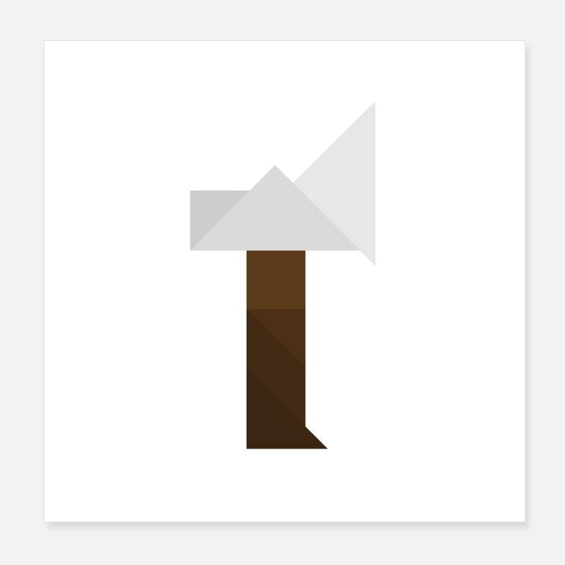 Hache - Tangram Poster 20 x 20 cm