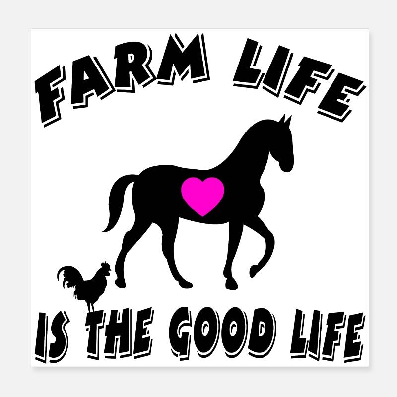 Farm Poster 8" x 8" (20x20 cm)