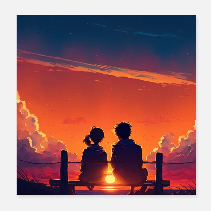 Lovers Poster 8" x 8" (20x20 cm)