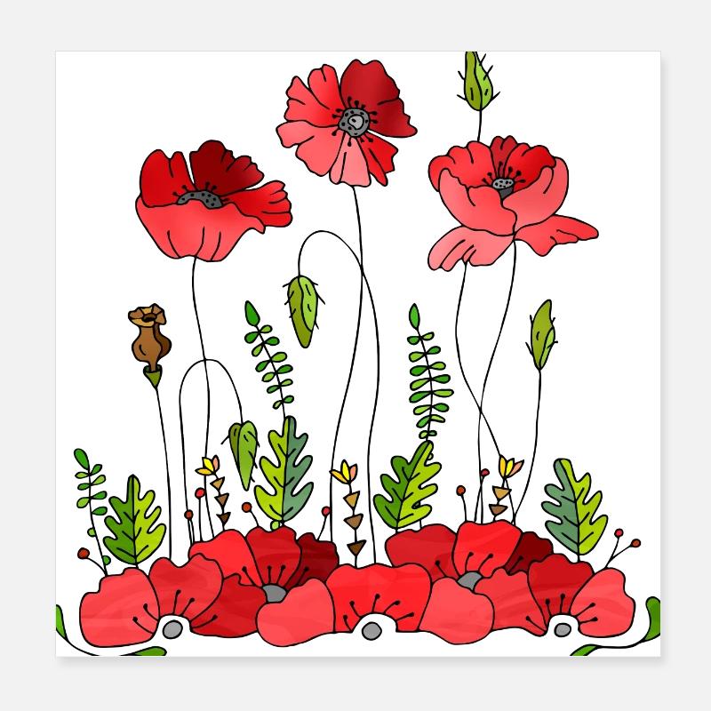 Fleur Poster 20 x 20 cm