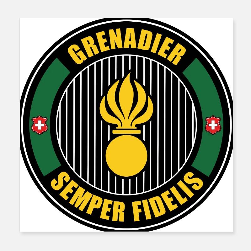 Grenadier Poster 20x20 cm