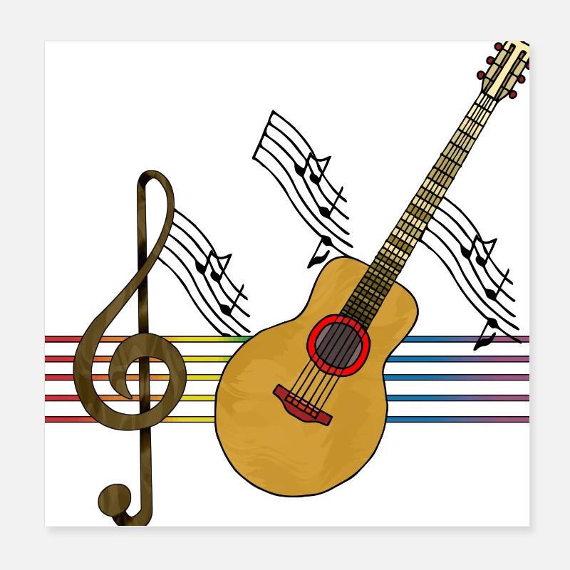 Gitarre Poster 20x20 cm