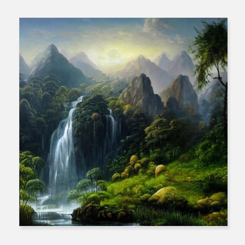 Paesaggio Poster 20x20 cm
