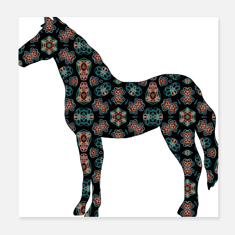 Pferd Poster 20x20 cm