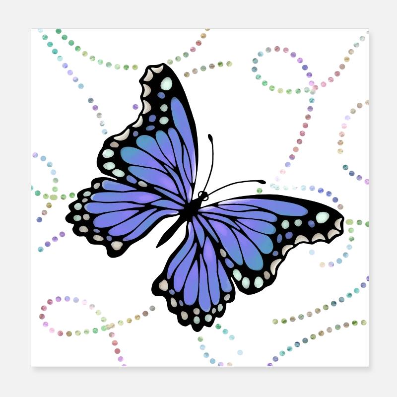 Papillon Poster 20 x 20 cm