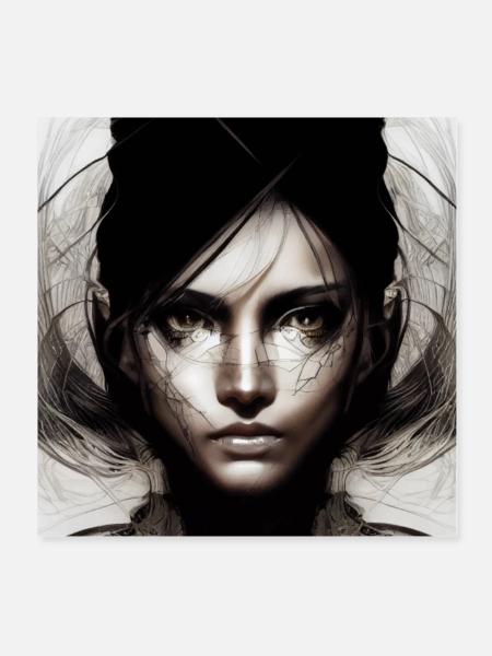 Unique Beta - Poster 20x20 cm - Weiß