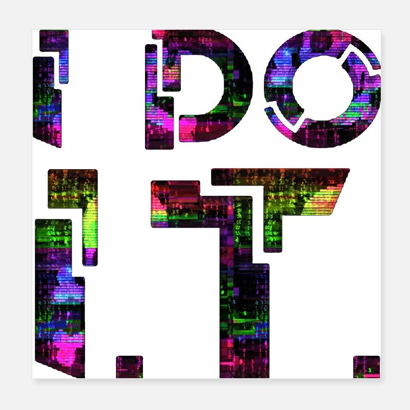 IT-Typ Unterstützung Geek Computer Computer Geek Ich tue es Poster 20x20 cm