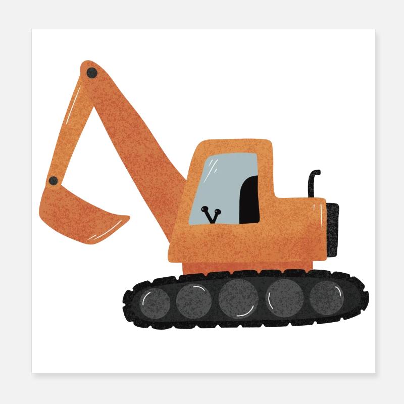 Bagger Poster 20x20 cm