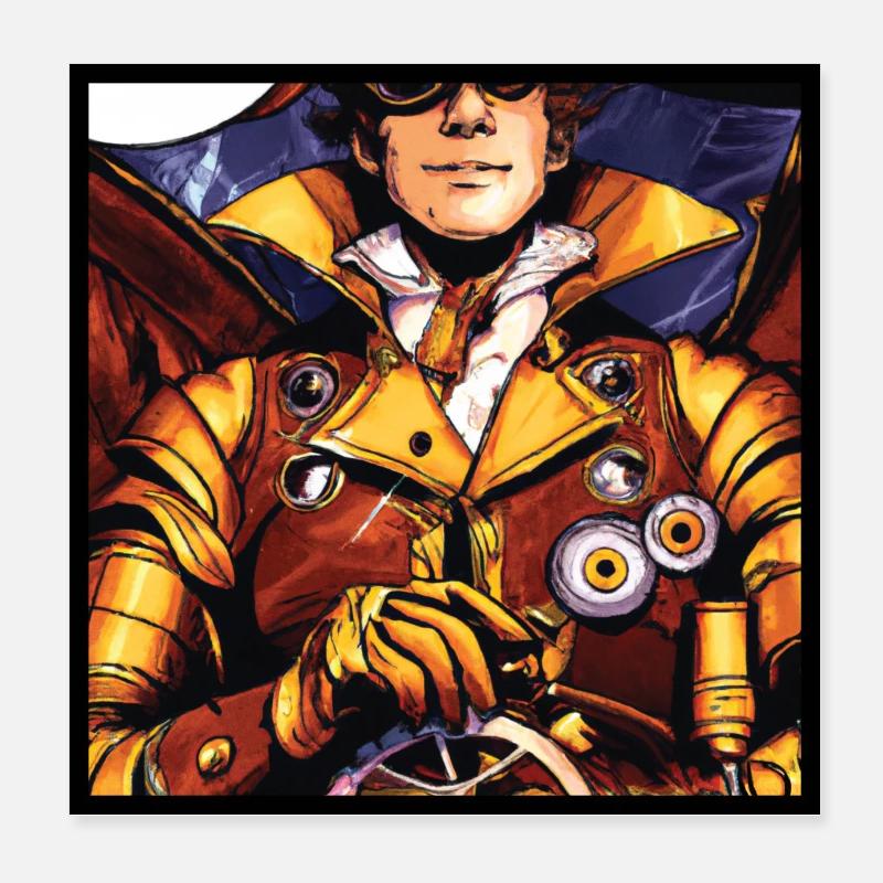 Le timonier du Zeppelin Poster 20 x 20 cm