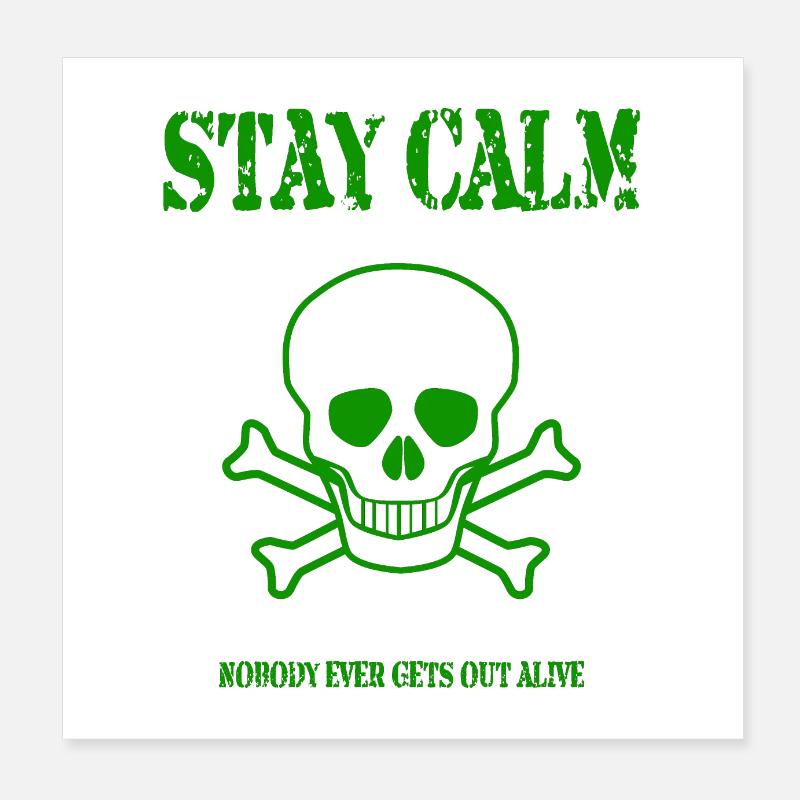 Restez calme Pirate Poster 20 x 20 cm