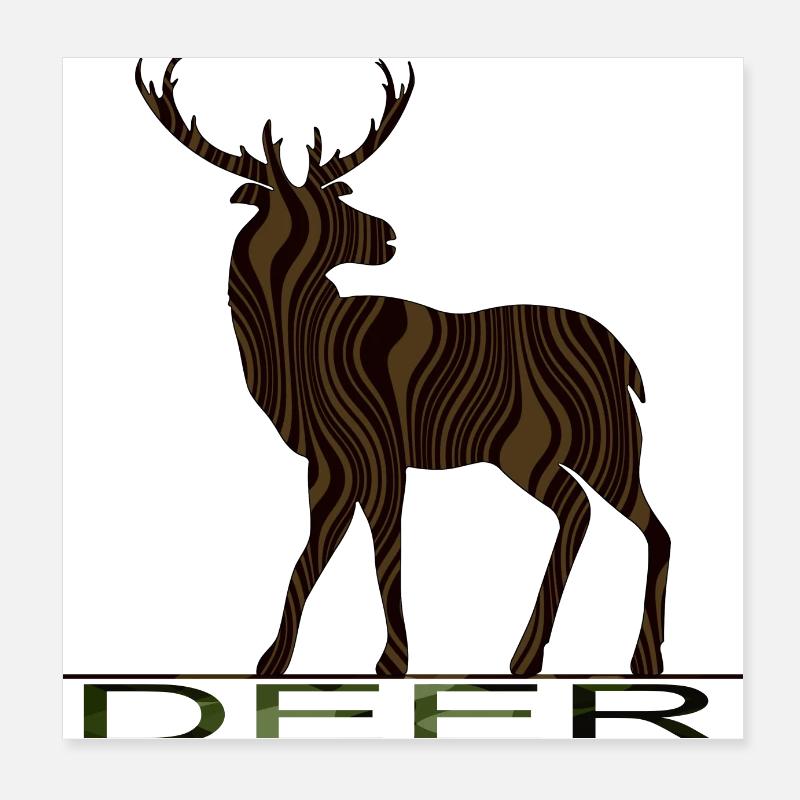 Cerf Poster 20 x 20 cm