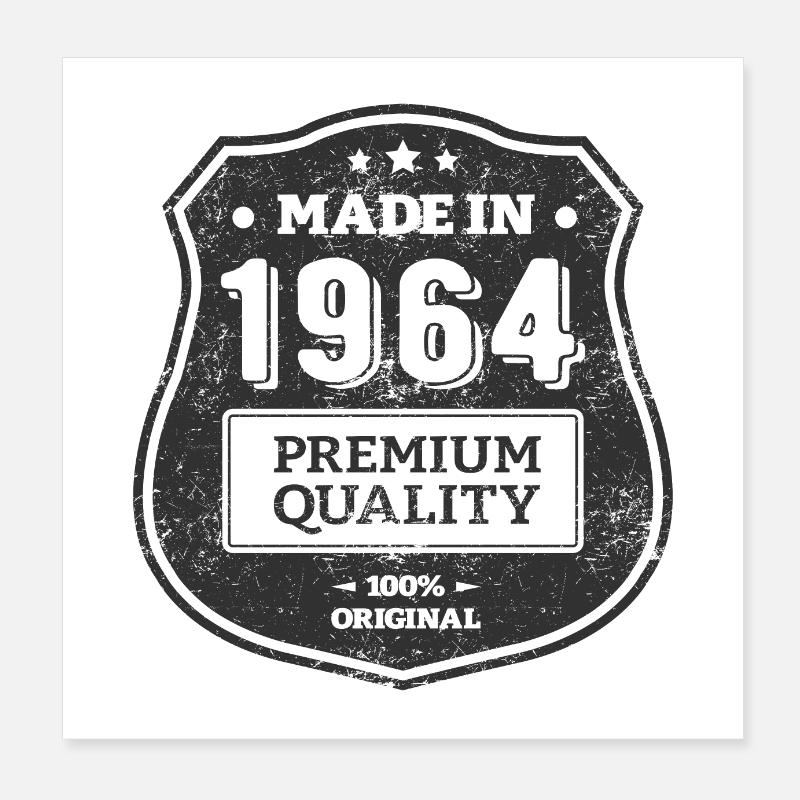 MADE IN 1964 Poster 20 x 20 cm