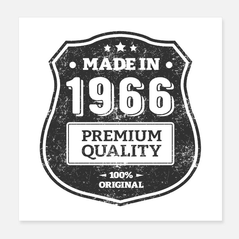 HERGESTELLT 1966 Poster 20x20 cm