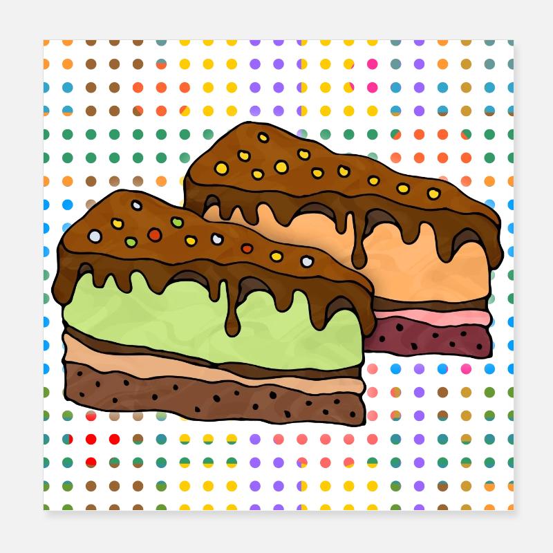 Gâteaux Poster 20 x 20 cm